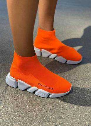 Balenciaga speed hotsell trainer orange