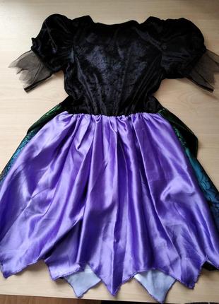 Платье ведьмочки колдуньи паучихи на 5-6 лет хелловин&nbsp;гэлловин halloween хэлловин3 фото