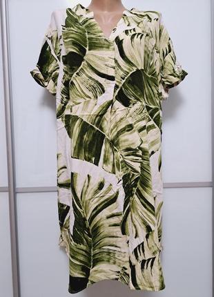 Платье тропики, листья1 фото
