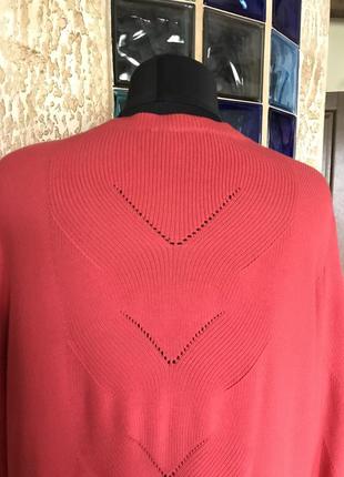 Красный вязанный кардиган большого размера бренда zizi .4 фото