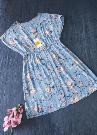 Сукня сарафан colins небесно блакитного кольору3 фото