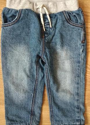 Тепленькі джинси з підкладкою для малюка 6/12 міс