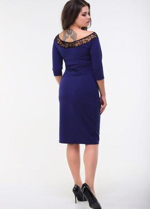 Платье футляр женское с вставками сетки нарядное до 62 размера6 фото
