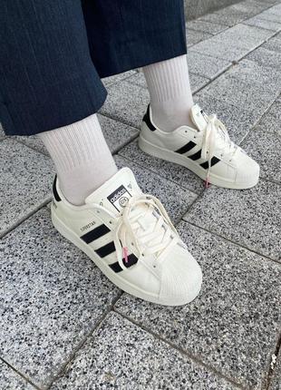 Adidas superstar cream/black/pink10 фото