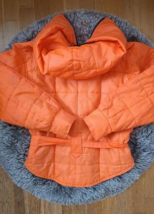 Куртка яркая женская🍁 оранжевый пуховик 🦊 оранжевый женский  пуховик2 фото