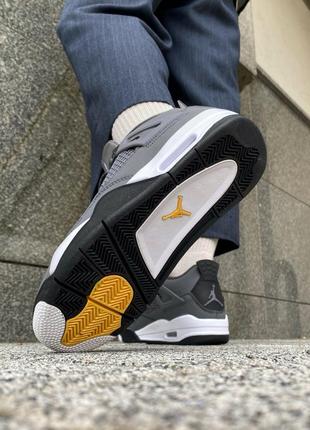 Nike air jordan 4 grey/white/black fur 3