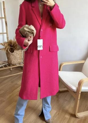 Котонове пальто плащ zara