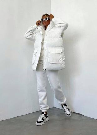 💥жіночий костюм трійка (штани +кофта +жилетка)