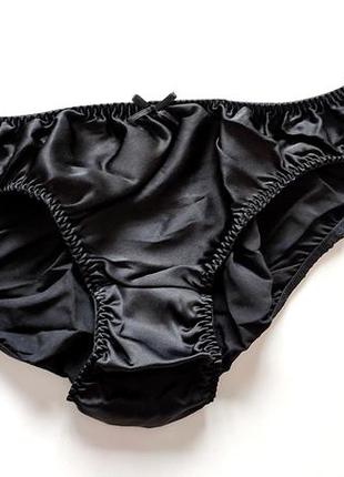 Шёлк шелковые трусы женские черные трусики с шелка2 фото