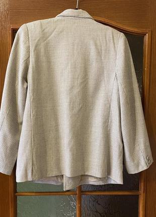 Стильный винтажный шерстяной жакет пиджак2 фото