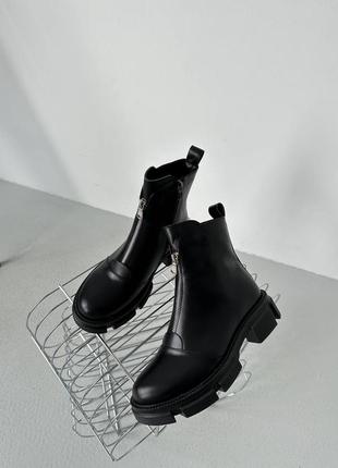 Ботинки натуральная кожа черные10 фото