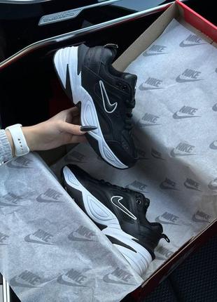 Жіночі кросівки nike m2k tekno fleece all black white9 фото