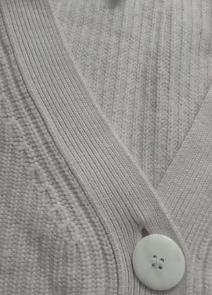 Женский кардиган кофта теплая шерсть вязаная бежевый цвет укороченный базовый стильный оверсайз идеальное состояние брендовый & other stories4 фото