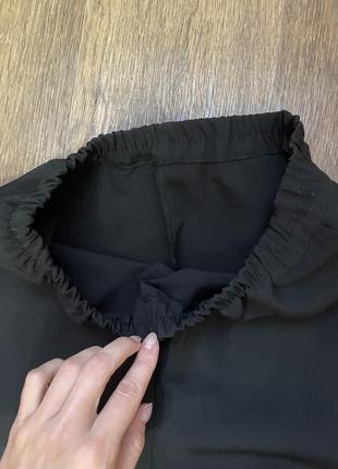 Брюки штаны черные на резинке классические4 фото