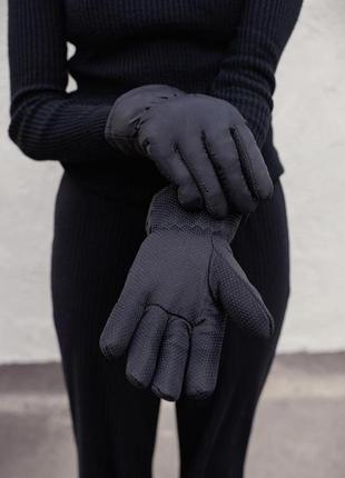 Пуховые женские перчатки without point 16-2 black