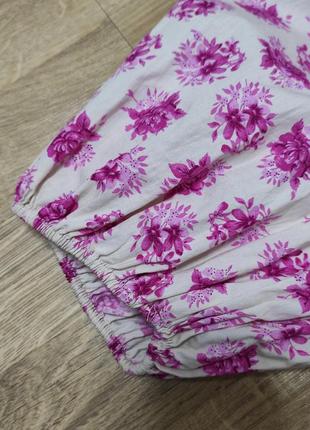Блуза з відкритими плечима корсет у квітковий принт4 фото