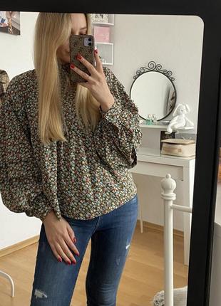 Цветочная блуза vila1 фото