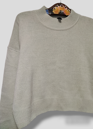 Мятный укороченный свитер женская вязаная кофта мятный джемпер5 фото