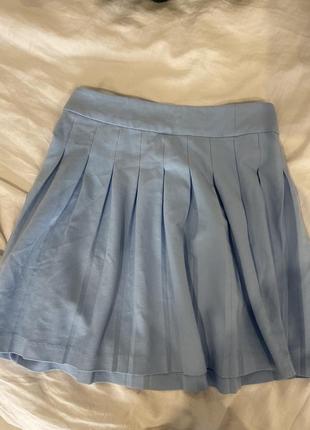 Спилница, плиссированная,небесного цвета