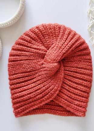 Теплая вязаная шапка артикул: 17447