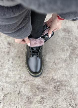 Черевики dr. martens jadon platform leather fur7 фото