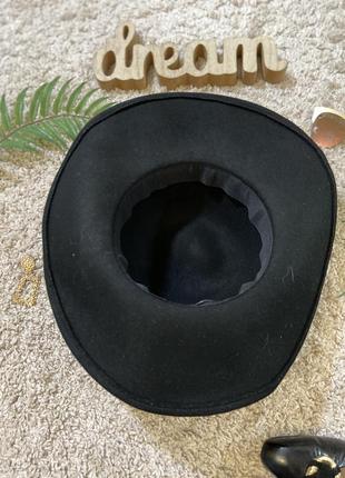 Фетровая шерстяная шляпа с широкими полями4 фото