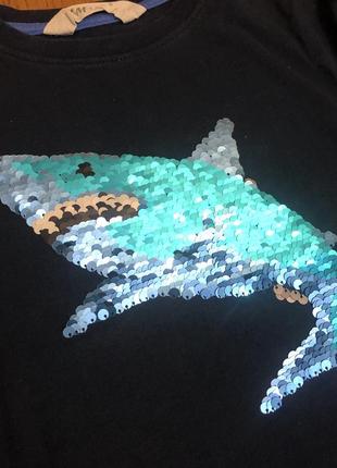 H&m футболка з акулою перевертиш на 3 роки2 фото
