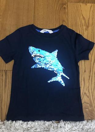 H&m футболка з акулою перевертиш на 3 роки4 фото