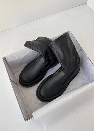 Распродажа черные премиальные зимние ботинки - чулки из натуральной кожи и эко-стопрейчу 37р.8 фото