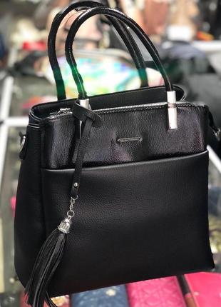Красивая черная женская сумка velina fabbiano2 фото