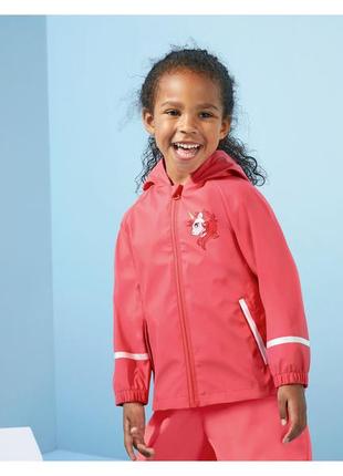 Куртка-дождевик водоотталкивающая и ветрозащитная для девочки lupilu 370671 086-92 см (12-24 months)2 фото