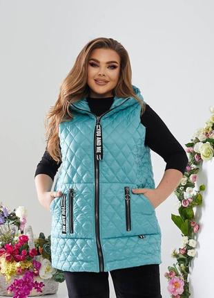Женская верхняя одежда, стильная стеганая жилетка