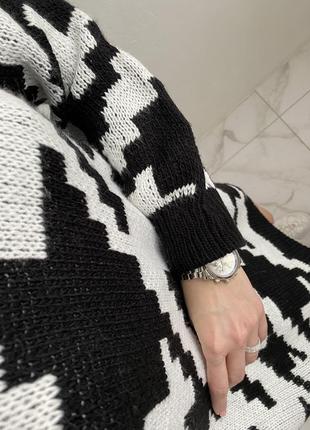 Тепле в'язане плаття светр італія ефектний теплий італійський светр5 фото