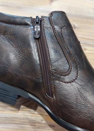 Мужские кожаные  зимние ботинки на натуральном меху7 фото