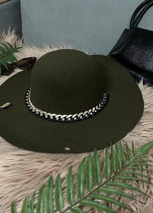 Фетровая шляпа с широкими полями1 фото