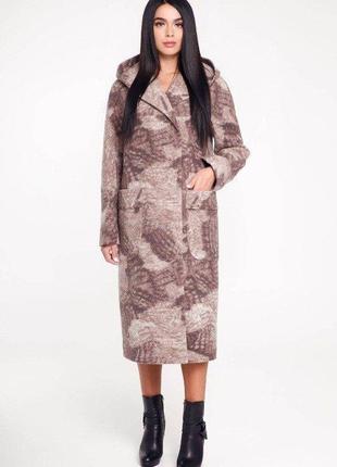 Пальто женское демисезонное с капюшоном, капучино п, р. 44-54, украина2 фото