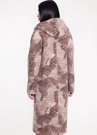 Пальто женское демисезонное с капюшоном, капучино п, р. 44-54, украина5 фото
