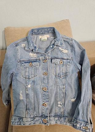 Джинсова куртка zara, р.134