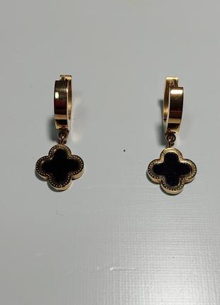 Сережки у стилі van cleef + кольє = 300 грн.