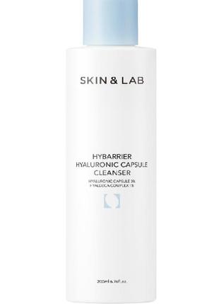 Увлажняющий гель для умывания skin&amp;lab hybarrier hyaluronic capsule cleanser 200 ml3 фото