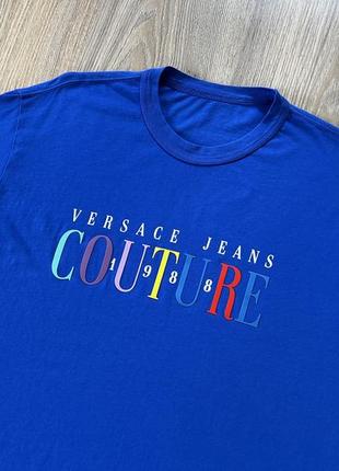 Мужская хлопковая футболка с принтом versace jeans couture4 фото