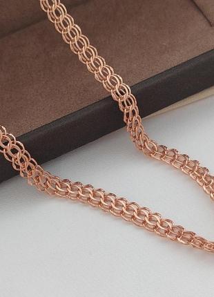 Ланцюжок позолочений зі срібла з плетінням венеція легкий 45 см2 фото