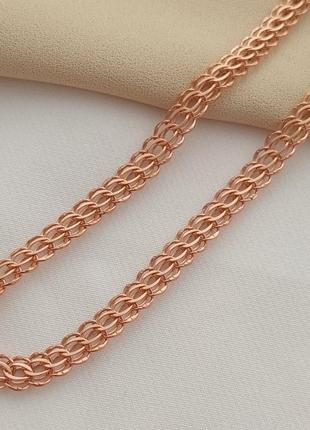 Ланцюжок позолочений зі срібла з плетінням венеція легкий 45 см8 фото