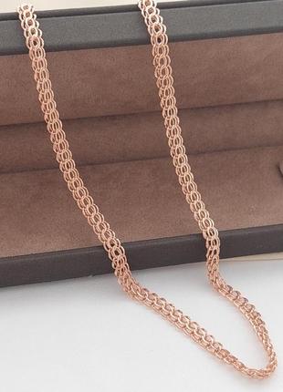 Ланцюжок позолочений зі срібла з плетінням венеція легкий 45 см6 фото