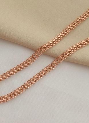 Ланцюжок позолочений зі срібла з плетінням венеція легкий 45 см4 фото