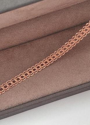 Ланцюжок позолочений зі срібла з плетінням венеція легкий 45 см7 фото