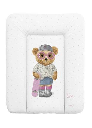 Пеленальный матрас cebababy 50x70 fluffy puffy w-143-132-684, lea, девочка