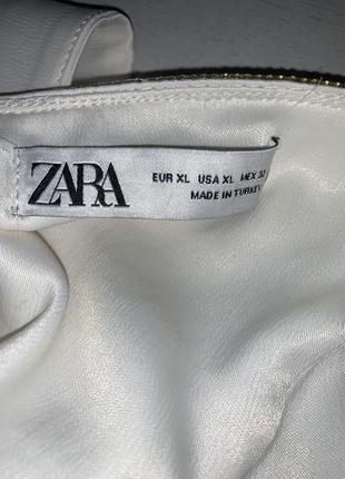 Топ атласный белый zara l-xl4 фото