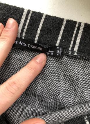 Юбка в клетку школьная bershka высокая талия3 фото