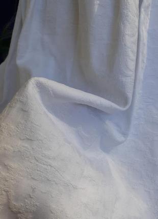Платье сарафан снежно-белое фактурная плотная ткань подростковое9 фото